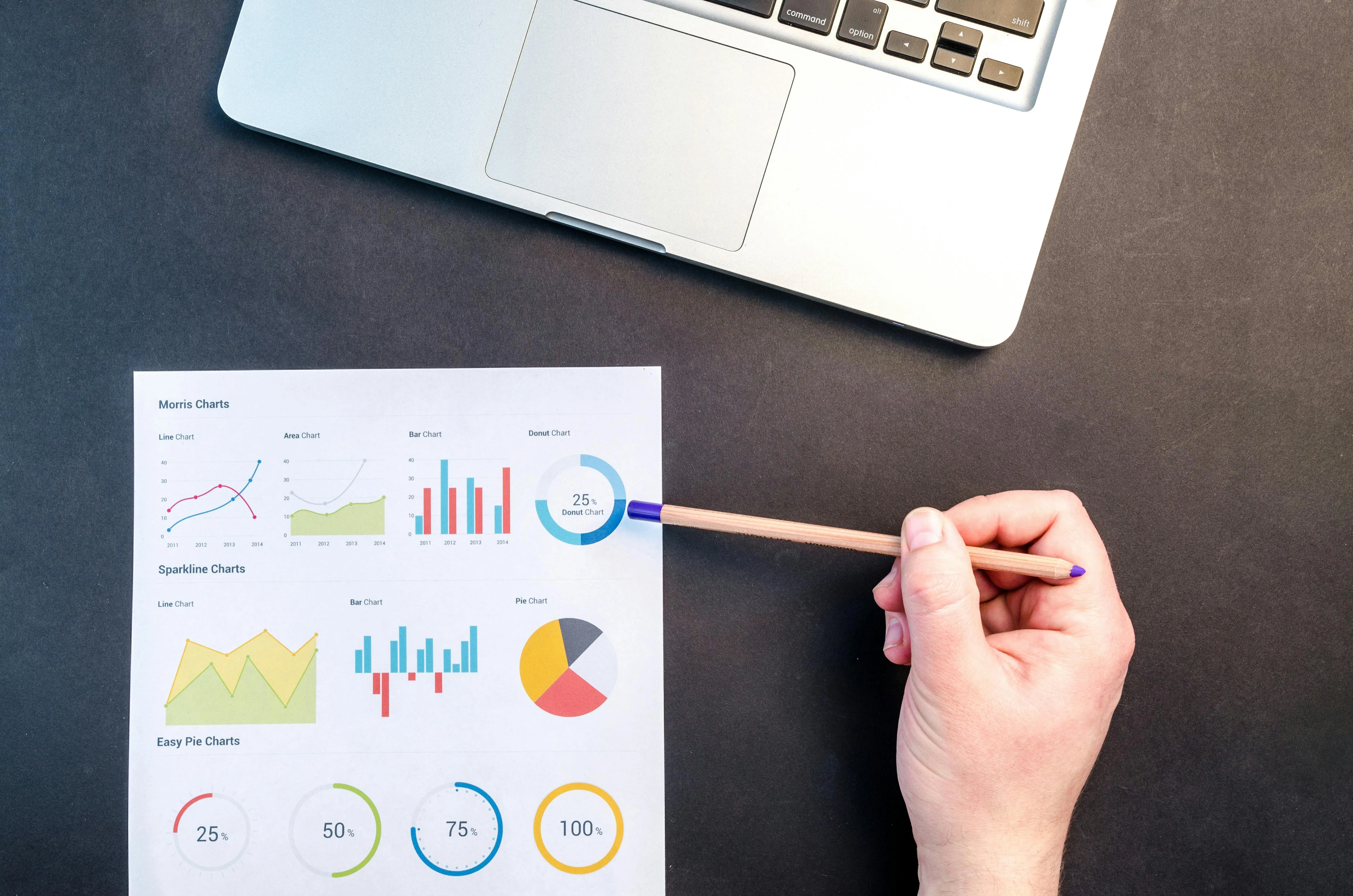 Lupă deasupra unei diagrame de audit SEO