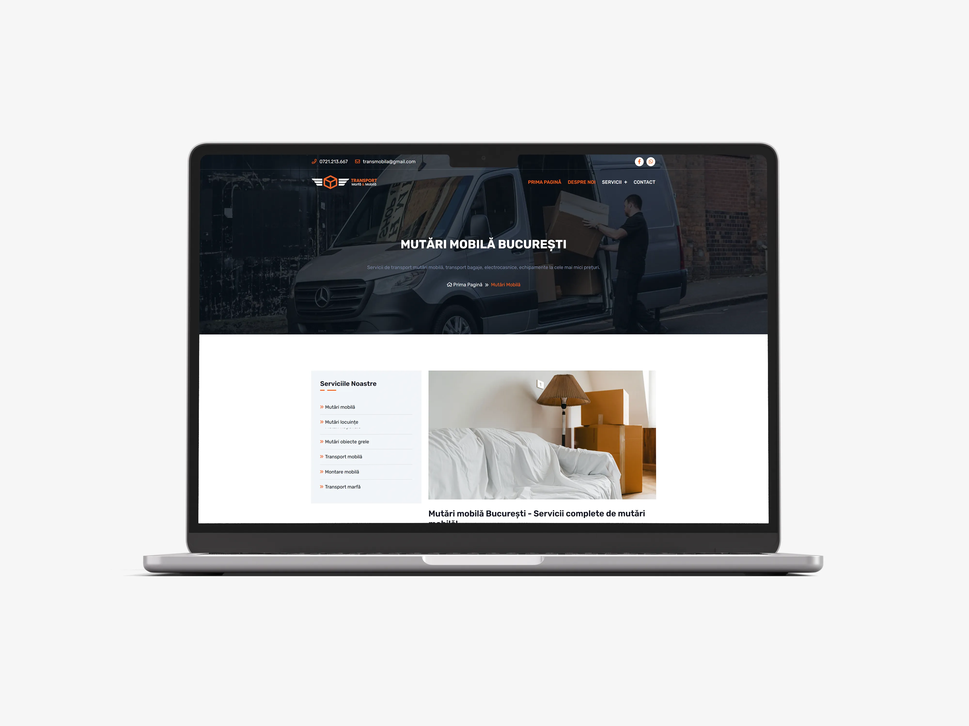 Screenshot website 3 pentru Transport Marfă Mobilă